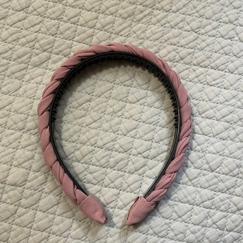 Pink braided headband